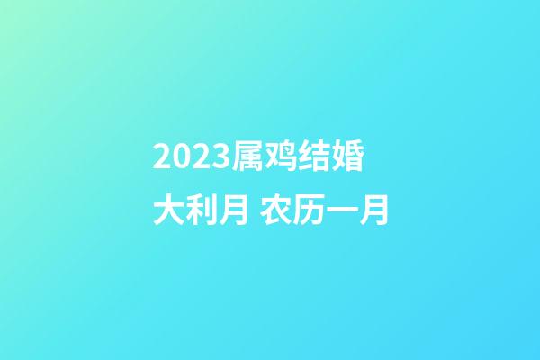 2023属鸡结婚大利月 农历一月